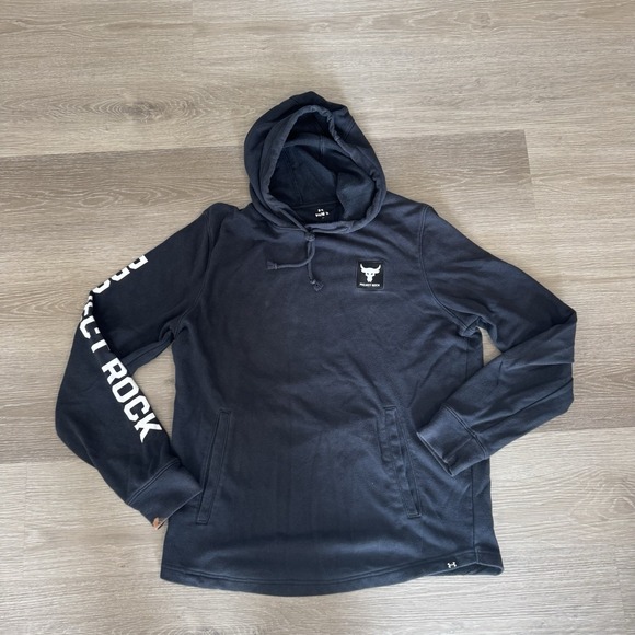 Under Armour Black Project Rock Lightweight Hoodie Size M - Picture 2 of 7